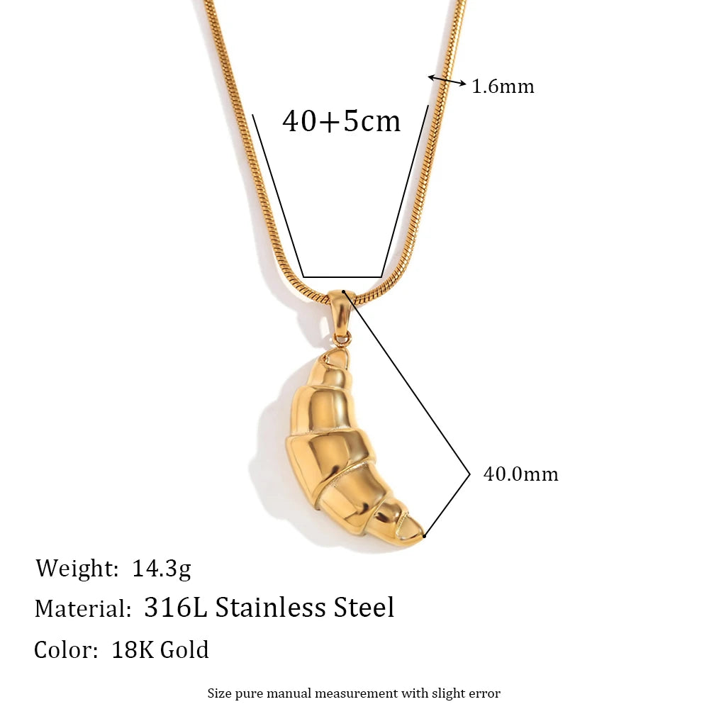 18K Gold Plated Snake Chain Necklace - Stainless Steel, Hypoallergenic