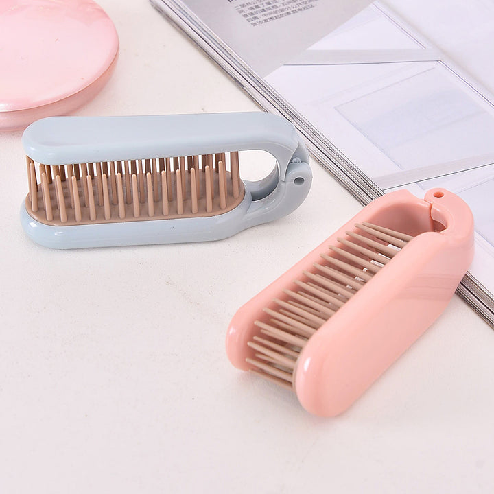 Compact Foldable Detangling Hair Brush & Scalp Massager