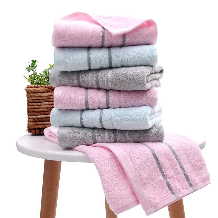 Thick Striped 100% Cotton Face and Hand Towel