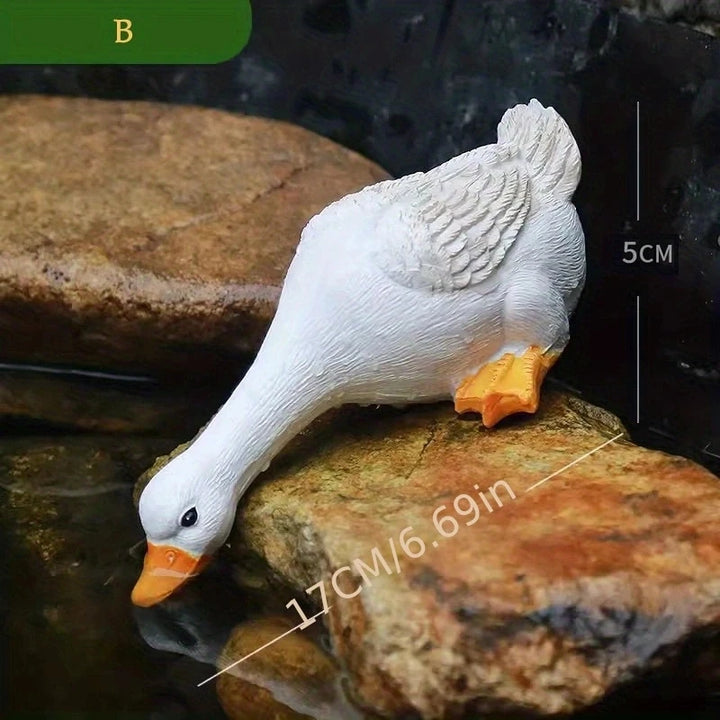 Charming Duck Figurine Sculptures for Home and Garden Decor