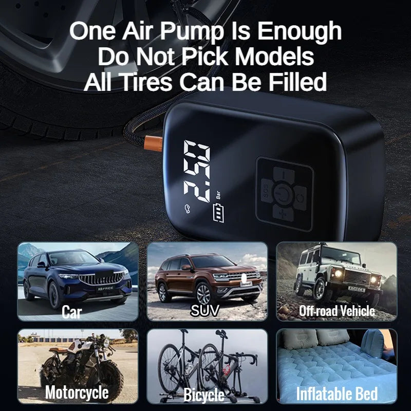 Portable 12V 150PSI Wireless Car Air Pump