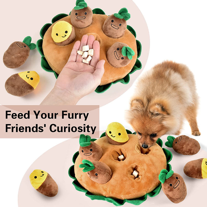 Interactive Plush Dog Puzzle Toy