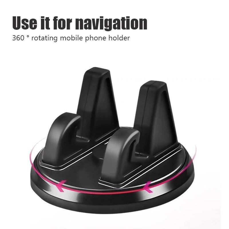 360° Rotatable Anti-Slip Car Phone Mount – Universal Dashboard GPS Holder