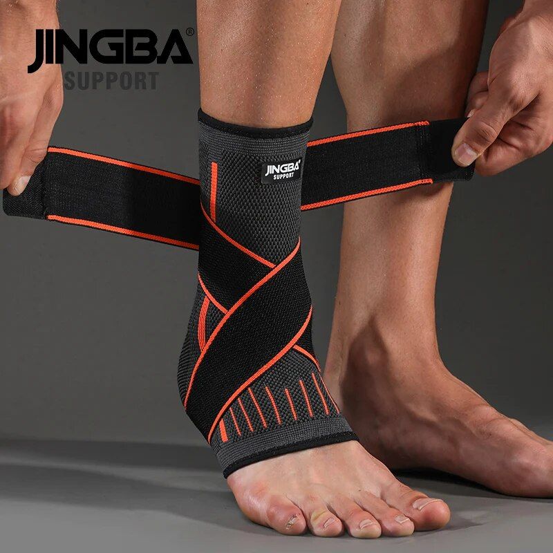 Protective Ankle Brace for Sports with Compression Nylon Strap