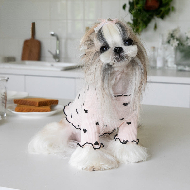 Embroidered Bear Waffle Vest for Pets