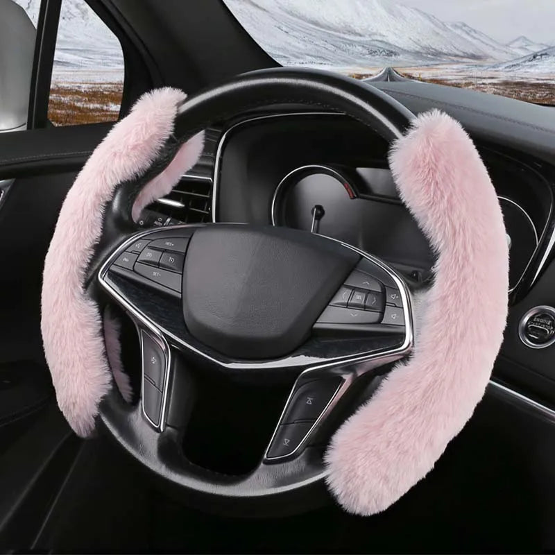 Plush Winter Steering Wheel Cover