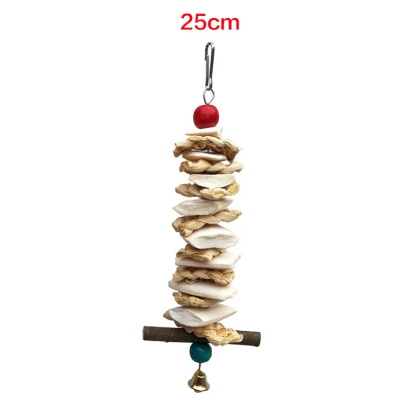 Deep Sea Squid Bone Bird Swing Toy with Bell