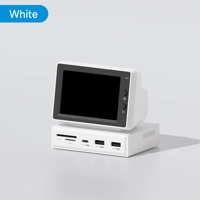 Compact 3.5" IPS Display & USB-C Hub: Mini PC Monitor & Connectivity Solution