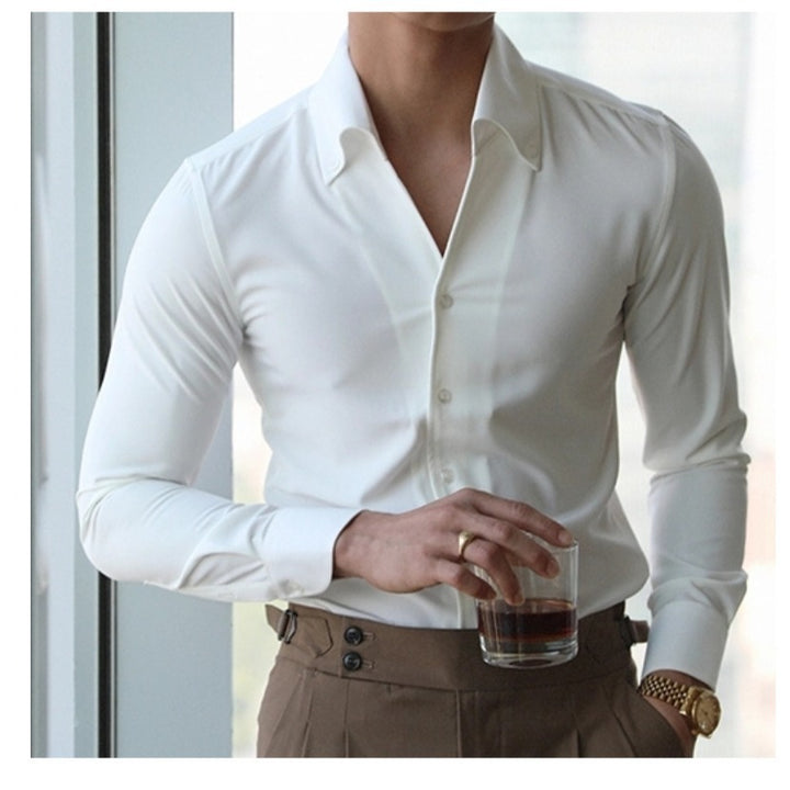 Autumn New Italian Collar Young Men's Shirt