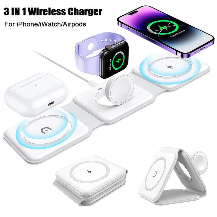 3-in-1 Magnetic Wireless Charging Stand