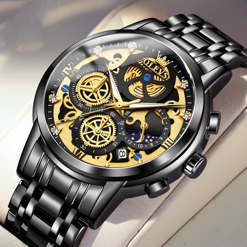 Men's Quartz Multifunctional Chronograph Watch