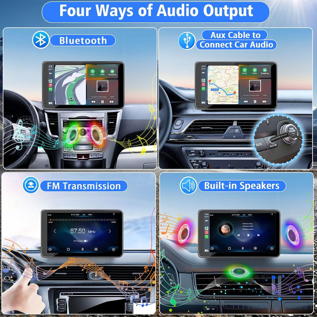 7" Portable Wireless CarPlay