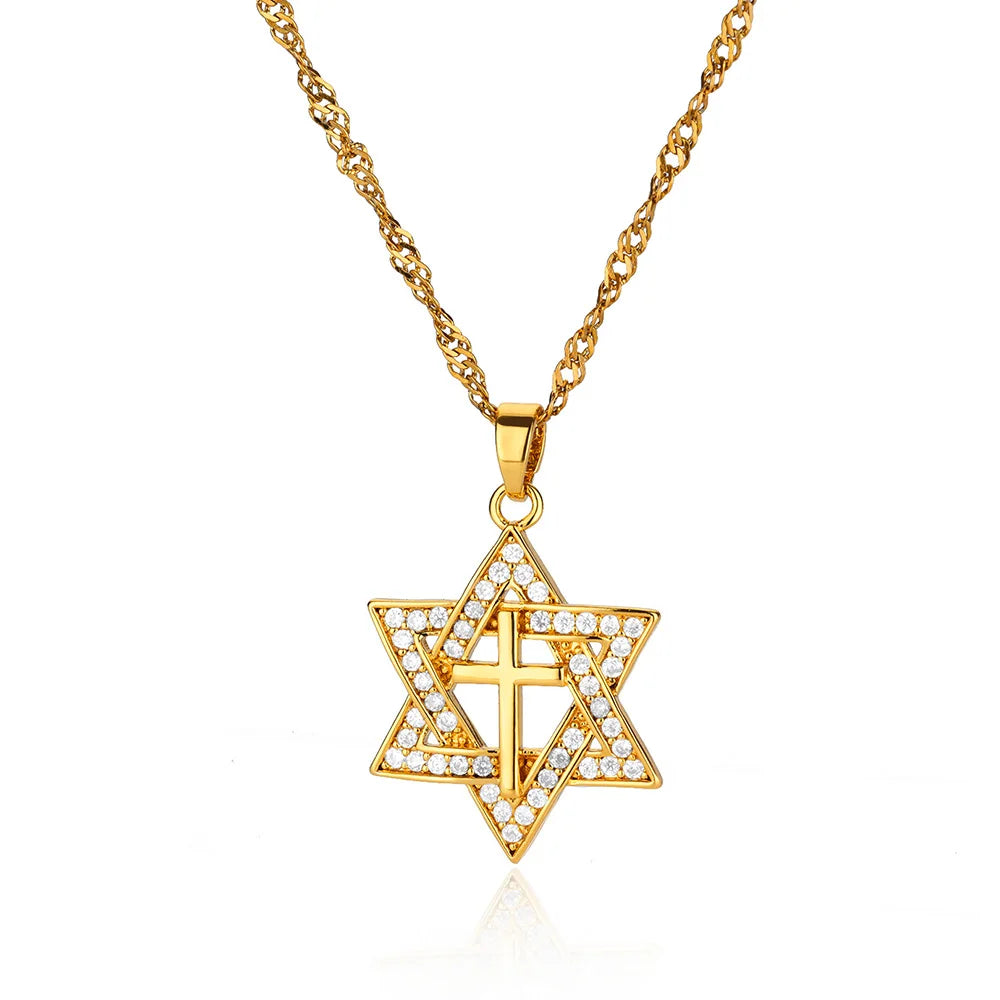 Cubic Zirconia Star Pendant Necklace