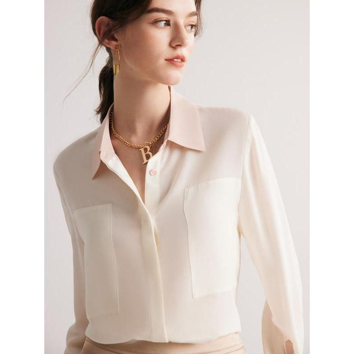 Elegant Silk Crepe de Chine Blouse