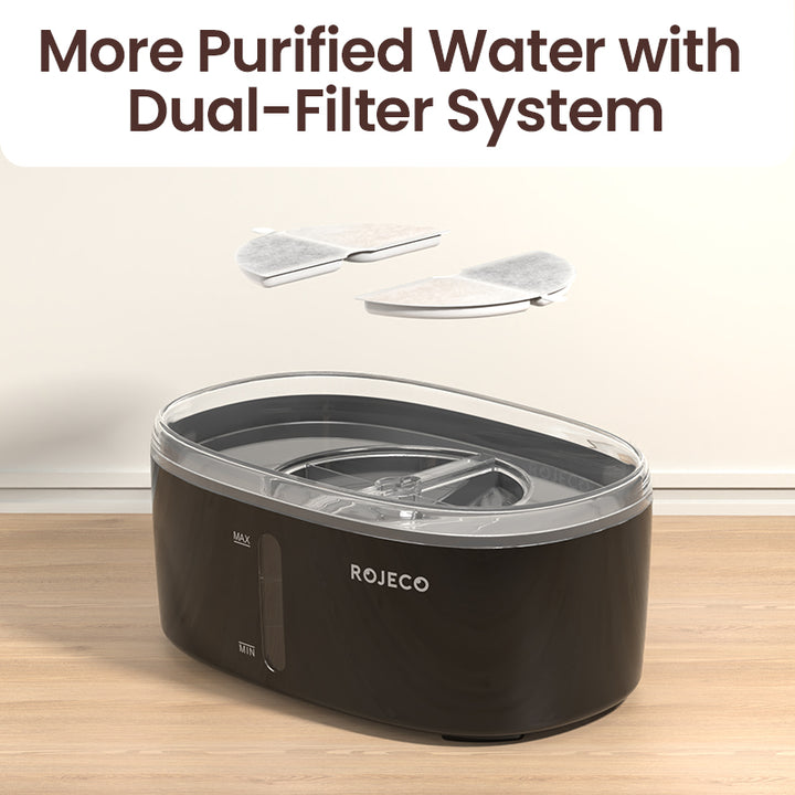 Automatic Pet Water Fountain with Double Bowl