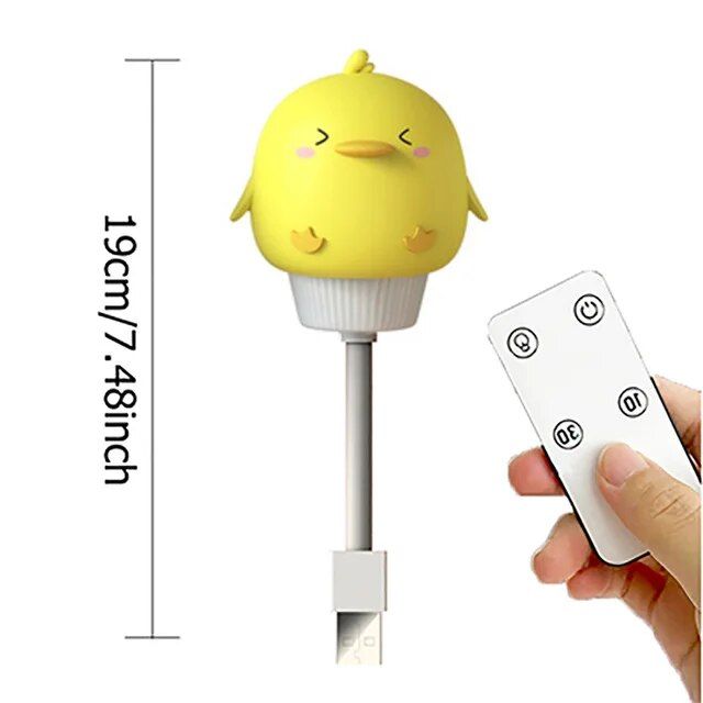 Adjustable Brightness Cartoon Night Light with Remote