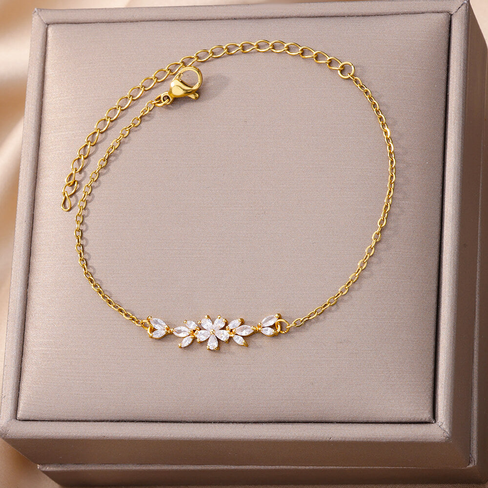 Ziron Flower Charm Bracelet