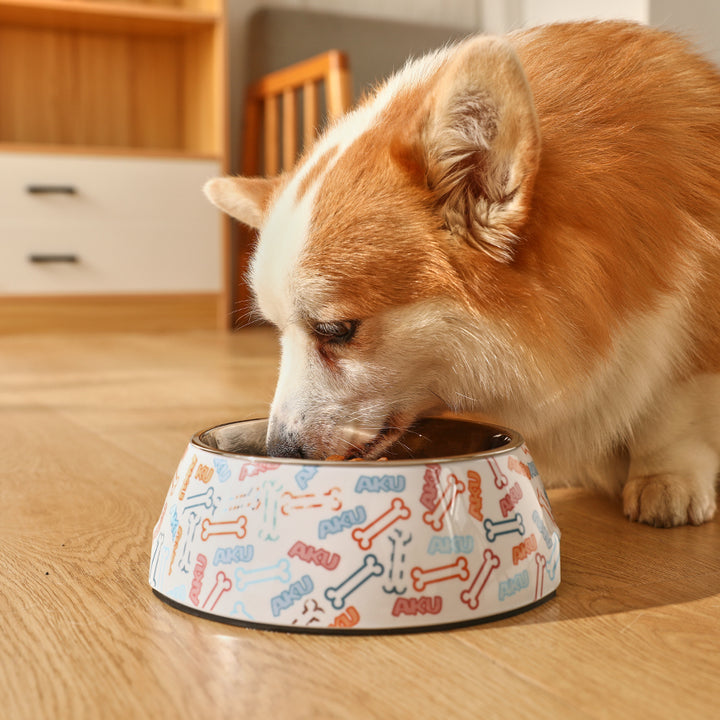 Anti-Tipping Stainless Steel Pet Food and Water Bowl