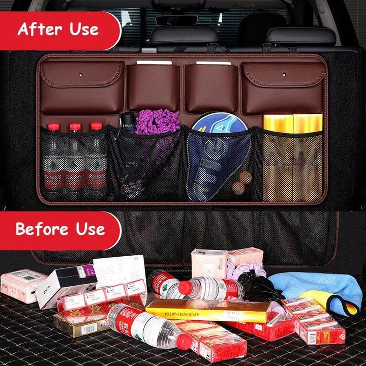 Luxury PU Leather Car Trunk Organizer