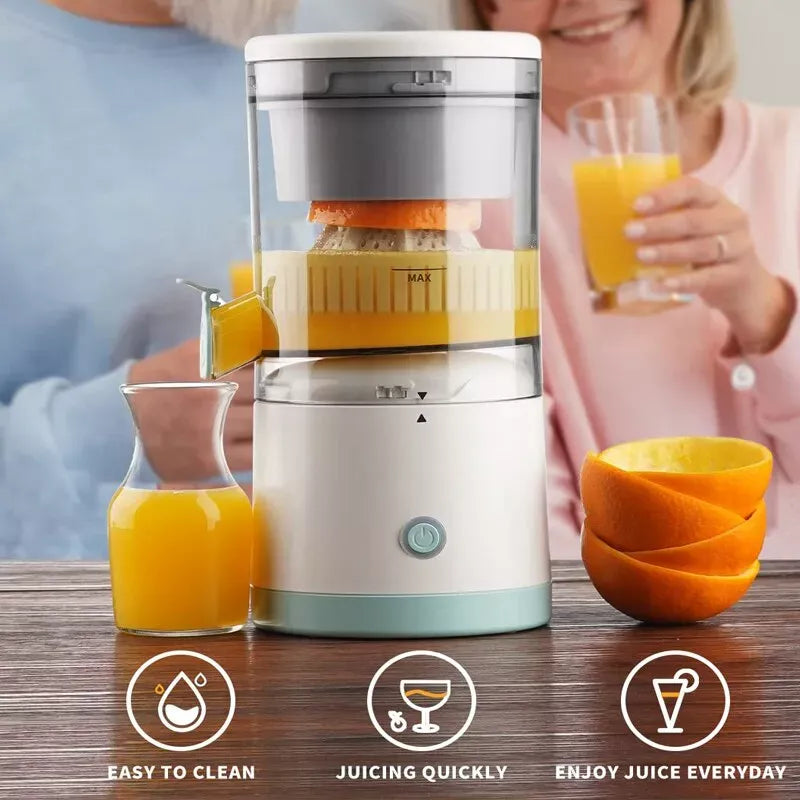 Compact USB Rechargeable Electric Juicer - Stainless Steel Blade, Multi-Fruit Capability, Easy Clean