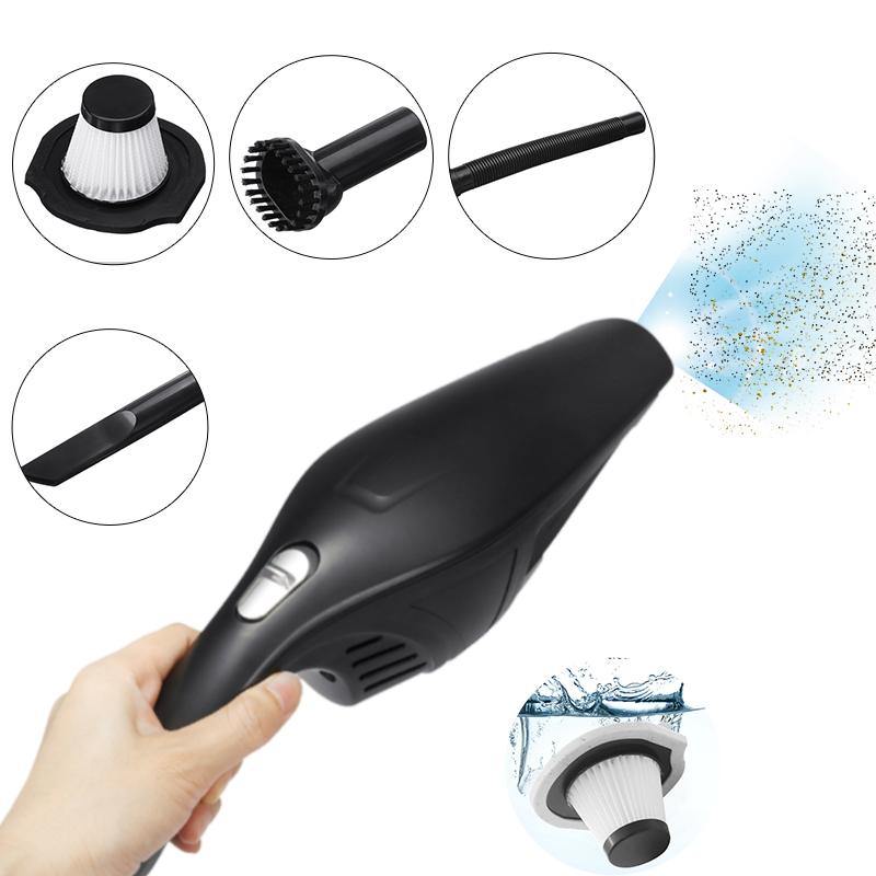 USB Handheld Wireless Vac Wet & Dry Vacuum Cleaner 120W Car Van Cordless Bagless Handheld Vacuum Cleaner - MRSLM