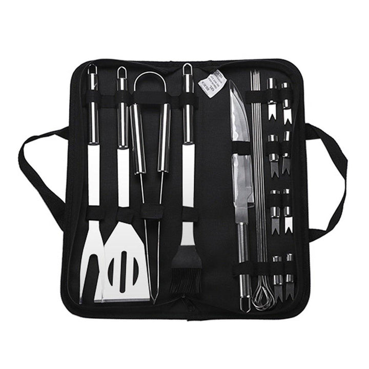 Stainless Steel BBQ Tools Set Barbecue Grilling Utensil Accessories Camping Outdoor Cooking - MRSLM