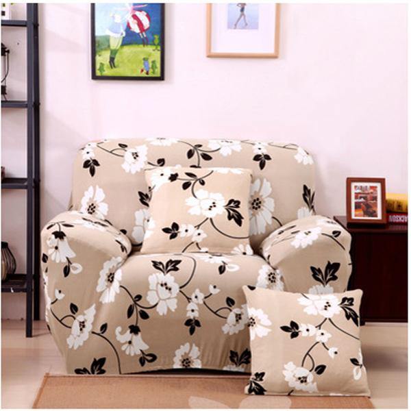 One Seater Textile Spandex Strench Flexible Printed Elastic Sofa Couch Cover Furniture Protector - MRSLM