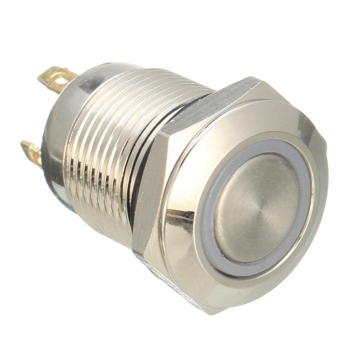 Machifit DC 5V 19mm 4 Pin Momentary Switch Led Light Metal Push Button Waterproof Switch - MRSLM