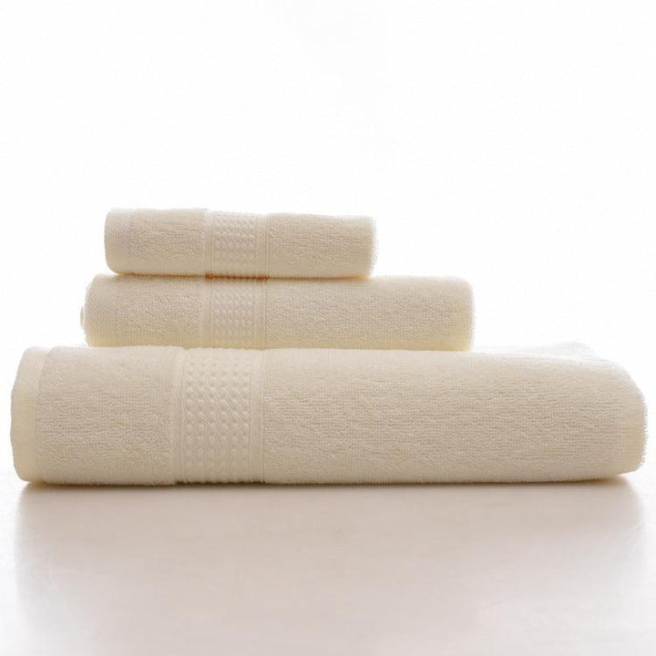 KC LN-01 Bath Pure Towels Long Stapled Cotton Beach Spa Thicken Super Absorbent Towel Sets - MRSLM