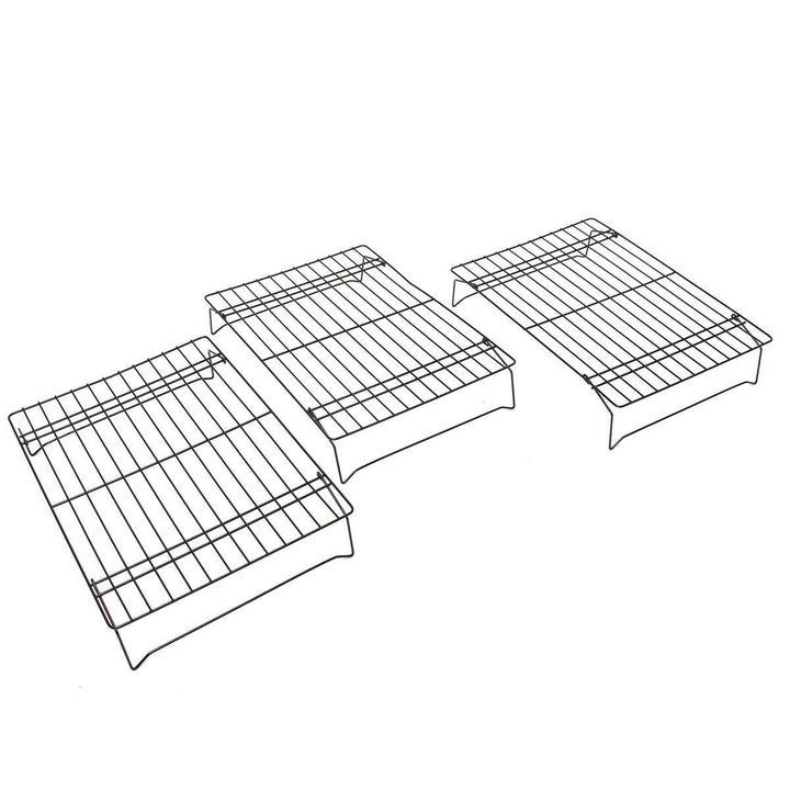 3 Tier Stackable Cooling Baking Cake Biscuit Tray Rack Space Saving Cake Stand - MRSLM