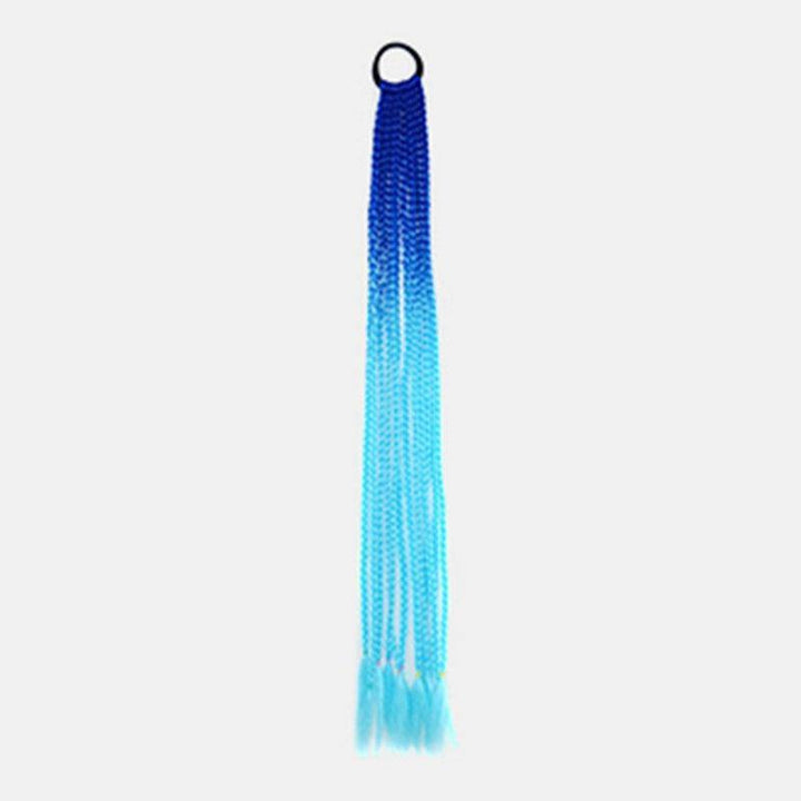 Halloween Colored Dirty Braids High Temperature Fiber Crochet Small Hair Braids Ponytail Hair Extensions - MRSLM