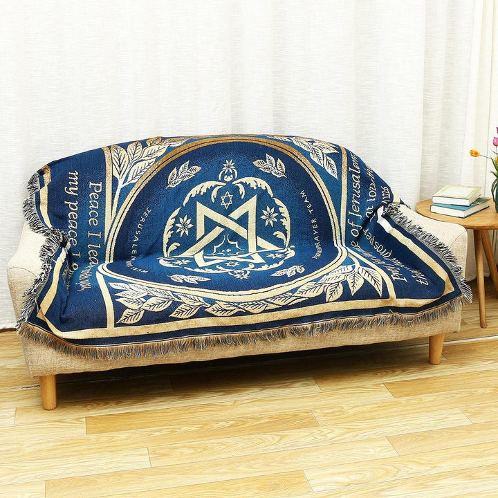 Folding Decorative Blanket Knit Tapestry Prayer Carpet Middle East Sofa Towel for Home Textiles - MRSLM