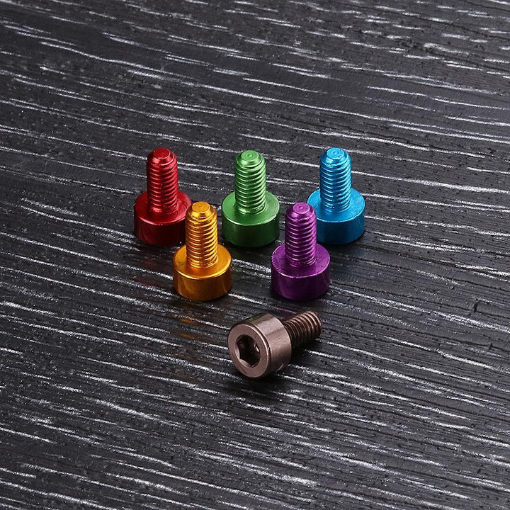 Suleve™ M3AH10 10Pcs M3×6mm Hex Socket Screw M3 Cap Head Bolt 7075 Aluminum Alloy Multicolor - MRSLM