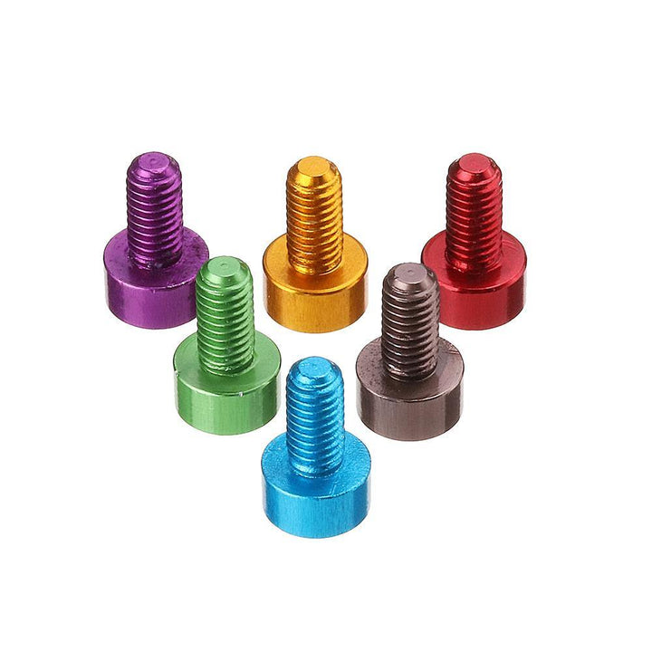 Suleve™ M3AH10 10Pcs M3×6mm Hex Socket Screw M3 Cap Head Bolt 7075 Aluminum Alloy Multicolor - MRSLM