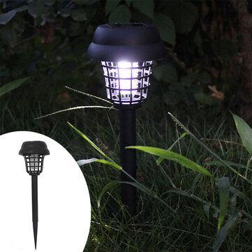 Solar Powered Outdoor Mosquito Fly Bug Insect Zapper Killer Trap Lamp Garden - MRSLM