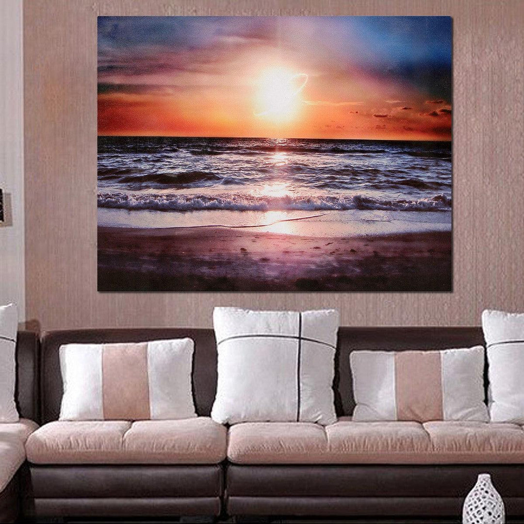 30*40 cm Sunset Beach Sofa Canvas Painting Wall Hanging Picture Canvas Home Office Wall Decoration no Frame - MRSLM