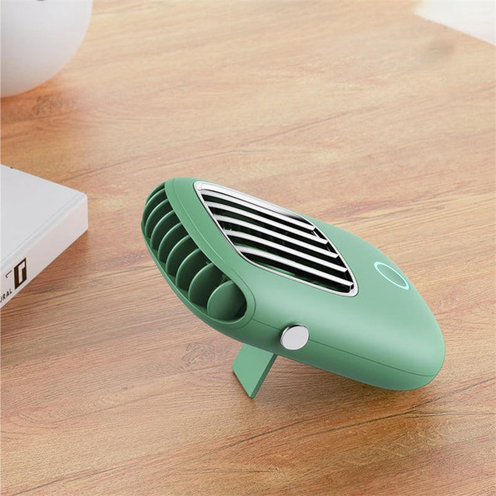 Handheld Hanging Neck Mini Fan Portable USB Charging Desktop Fan Three Gears Low Noise 1800mAh Battery Capacity - MRSLM