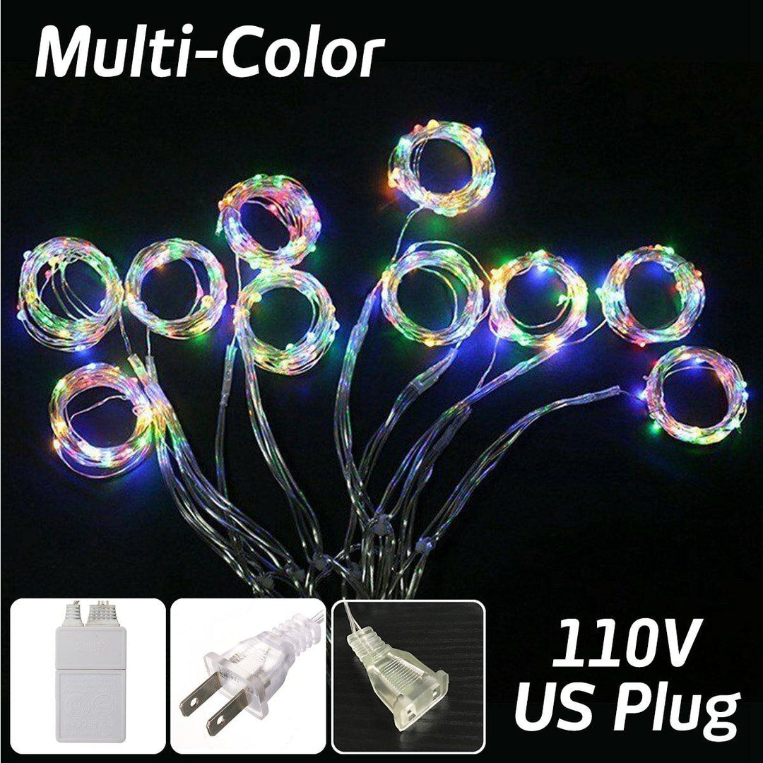 AC110V 300LED Curtain Fairy String Light Window Christmas Wedding Party Decor Lamp US Plug - MRSLM