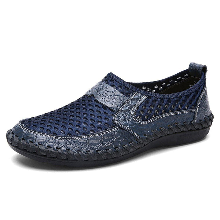 Menico Big Size Men Hand Stitching Breathable Honeycomb Mesh Loafers Flats - MRSLM