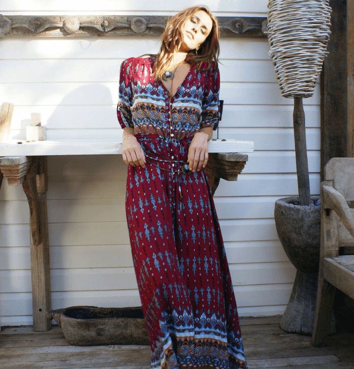 Women Beach Boho Maxi Dress - MRSLM