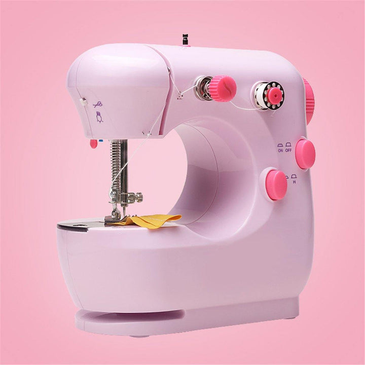 Mini Portable Electric Desktop Sewing Machine 2 Speeds For DIY Stitch Clothes Fabric - MRSLM