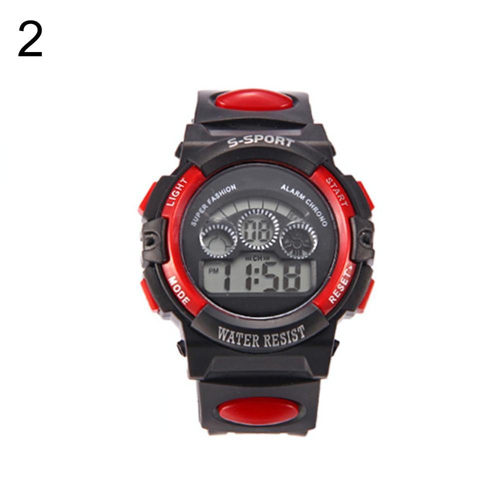 Waterproof Children LED Digital Display Alarm Date Luminous Sports Wrist Watch - MRSLM