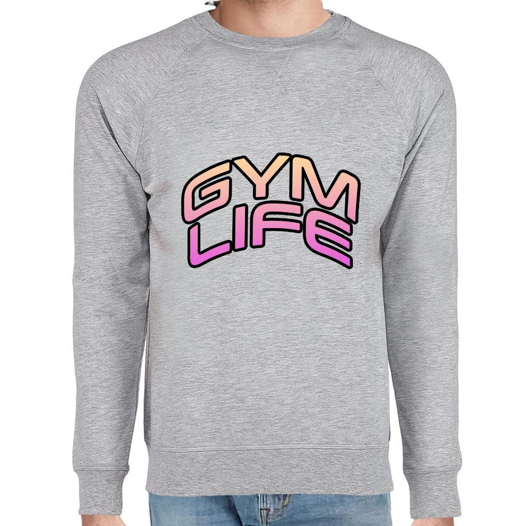 Gym Life Raglan Sweatshirt - Best Design Crewneck Sweatshirt - Graphic Sweatshirt - MRSLM