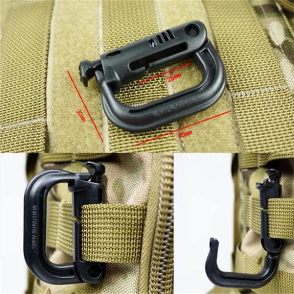 1 Piece MOLLE ITW Nexus GrimLoc D-Ring Locking Clips 4 Colors for Optional - MRSLM