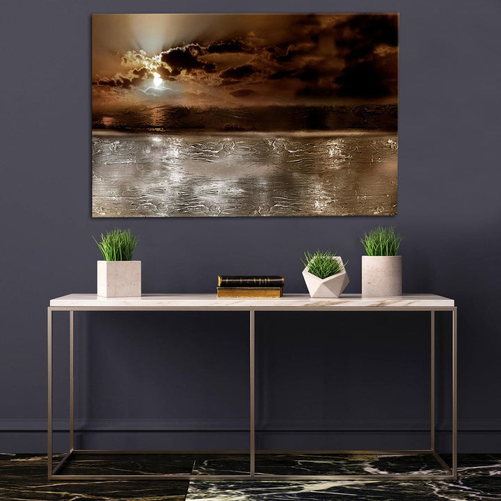 40*120/45*135cm Canvas Unframed Wall Painting Sea Sunset Hanging Pictures Modern Home Wall Decoration Supplies - MRSLM