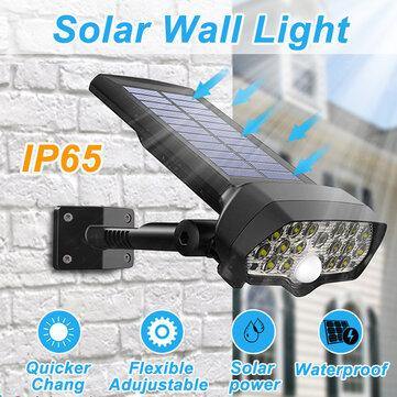 30W 16LED Solar Panel Street Light PIR Motion Sensor 360° Diming Outdoor Wall Lamp for Garden Road Pathway - MRSLM