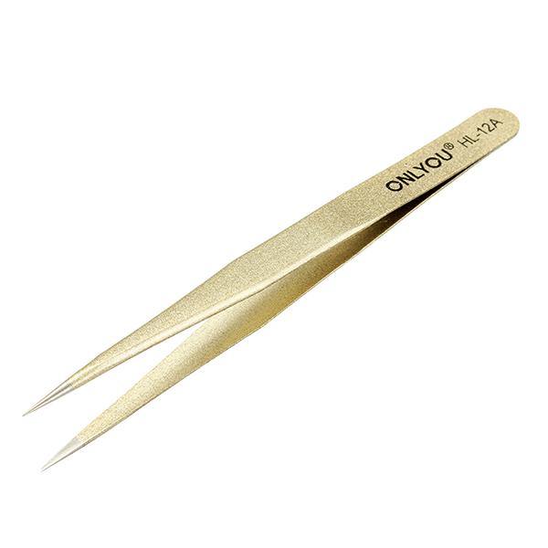 6Pcs BGA Precision Golden Sanding ESD Tweezers Set Stainless Steel Anti-static Tweezers Repair Tool - MRSLM