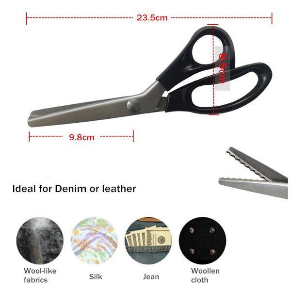 Pinking Shears Scissors Sewing Craft Upholstery Tailor Zig Zag Tool - MRSLM