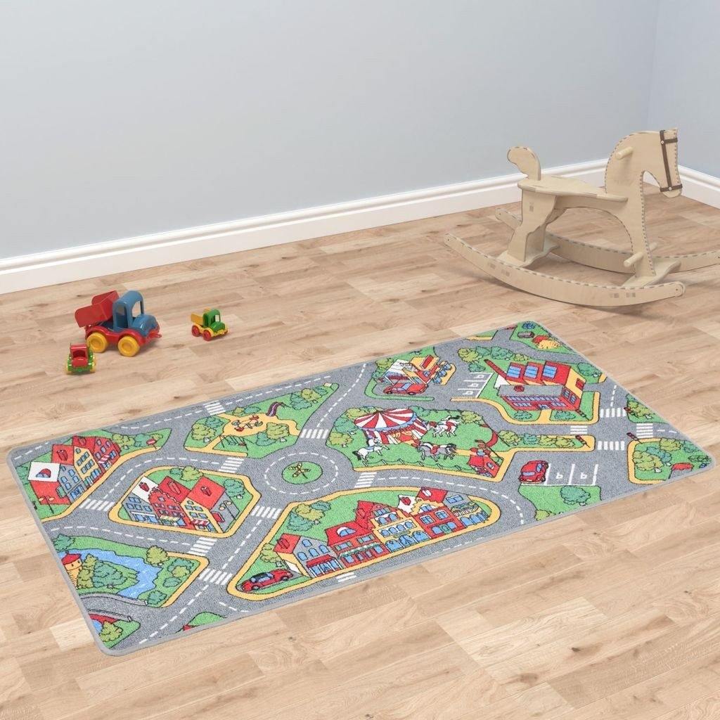 Play mat with loop hair 80 x 120 cm Motive route de ville - MRSLM