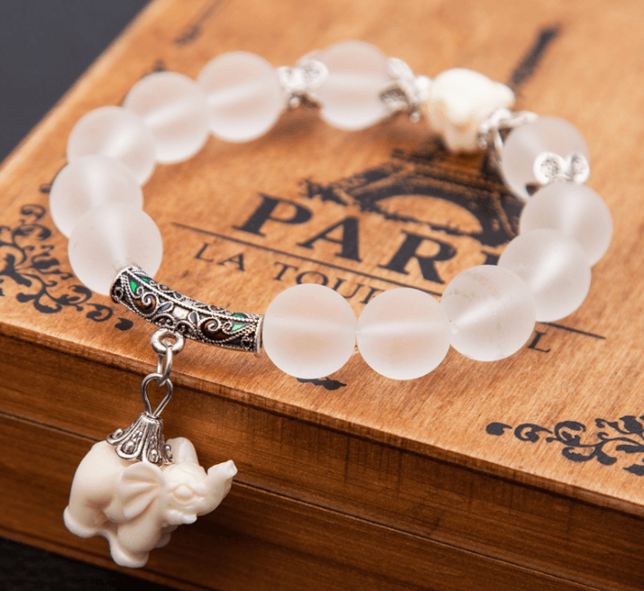 Crystal Elephant Charm Bracelet bead Cultural Bracelet Jewelry - MRSLM